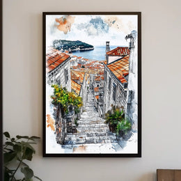 Croatia Dubrovnik Old Town and City Walls Poster