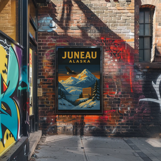 Juneau's Majestic Wilderness Adventure Travel Poster