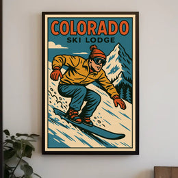 Colorado Ski Lodge Adventure Poster