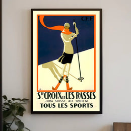 Winter Sports In Sainte-Croix Poster