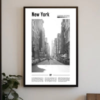 New York City Black And White Poster Modern Wall Art