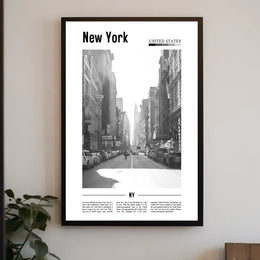 New York City Black And White Poster Modern Wall Art
