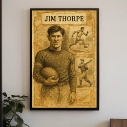 Jim Thorpe Legendary Athlete Poster