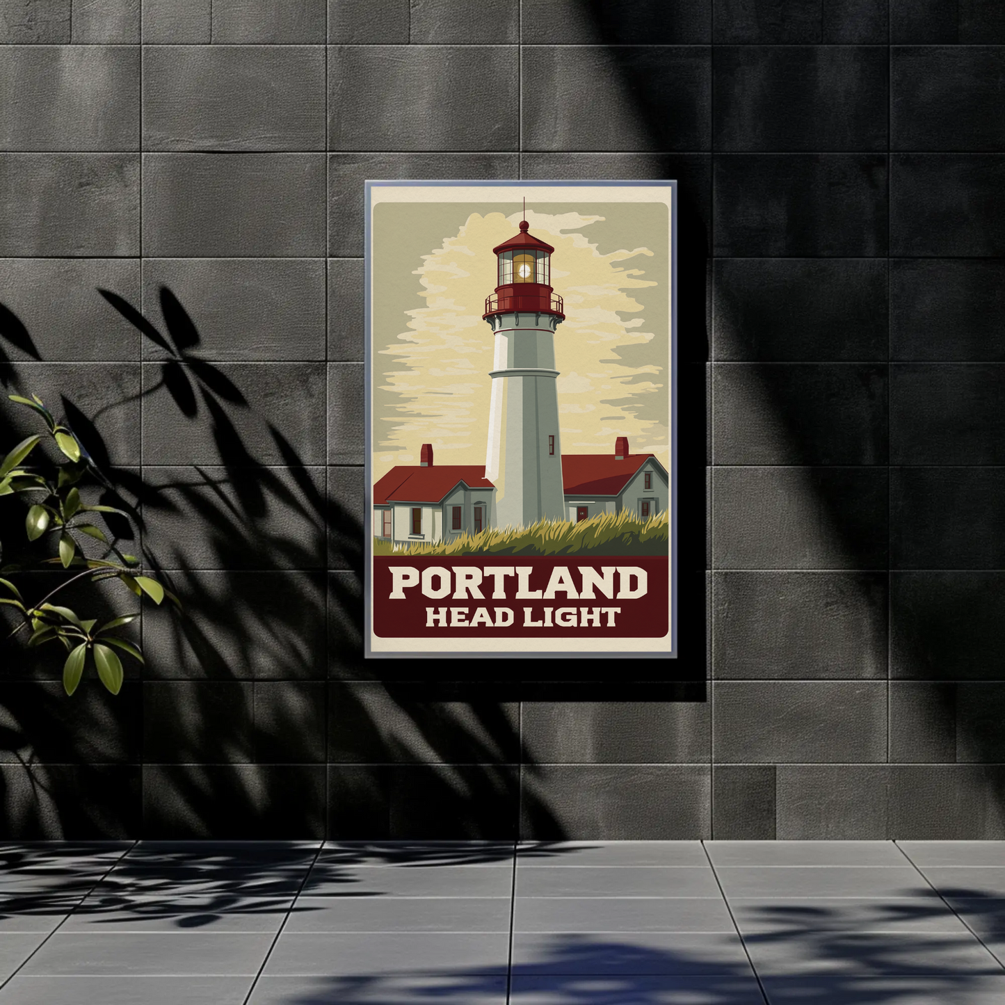 Portland Head Light - Maine Vintage Travel Poster
