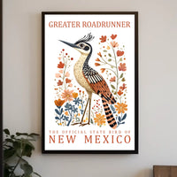 Greater Roadrunner New Mexico Art Poster Print