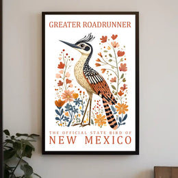 Greater Roadrunner New Mexico Art Poster Print