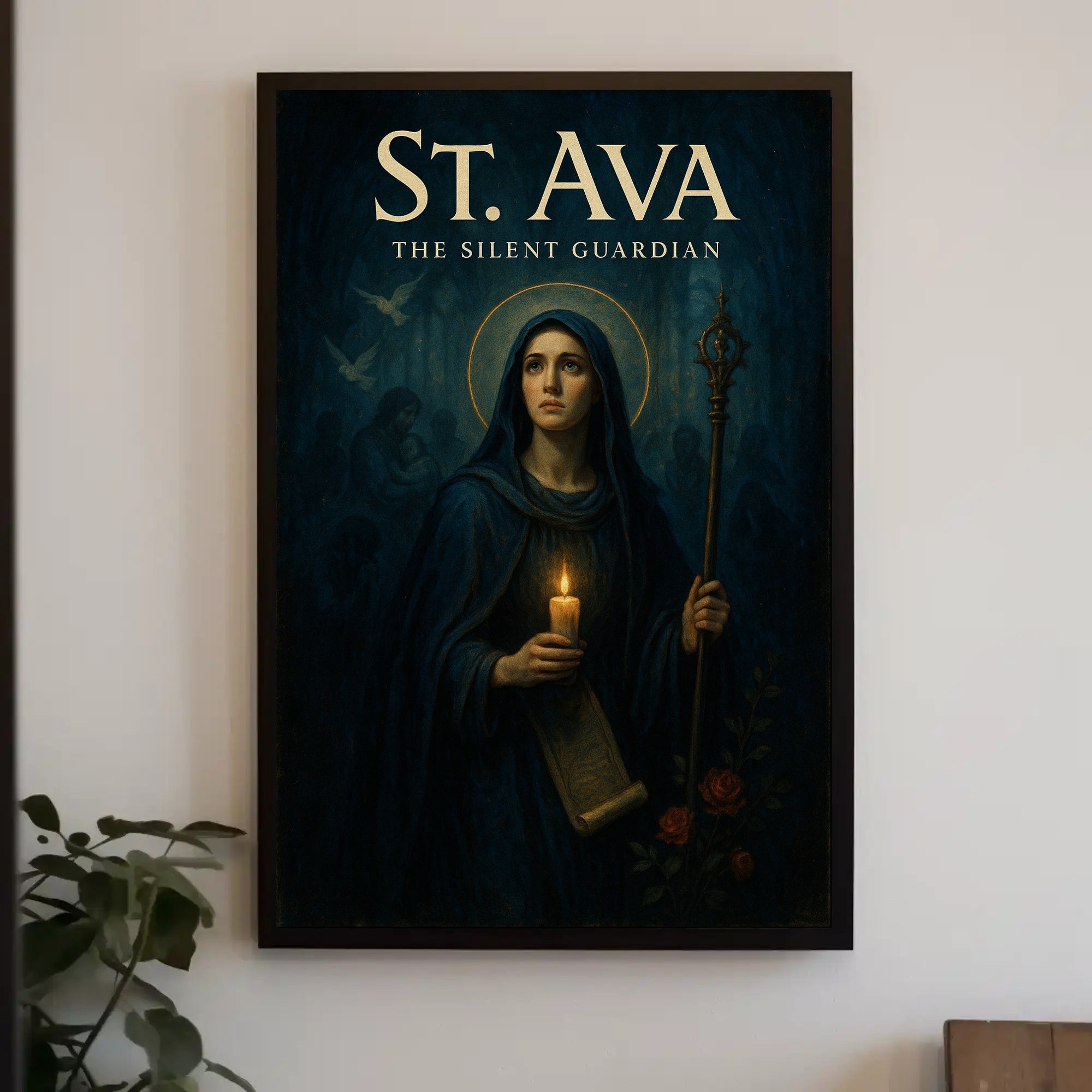 St. Ava Silent Guardian Poster Vintage Wall Art