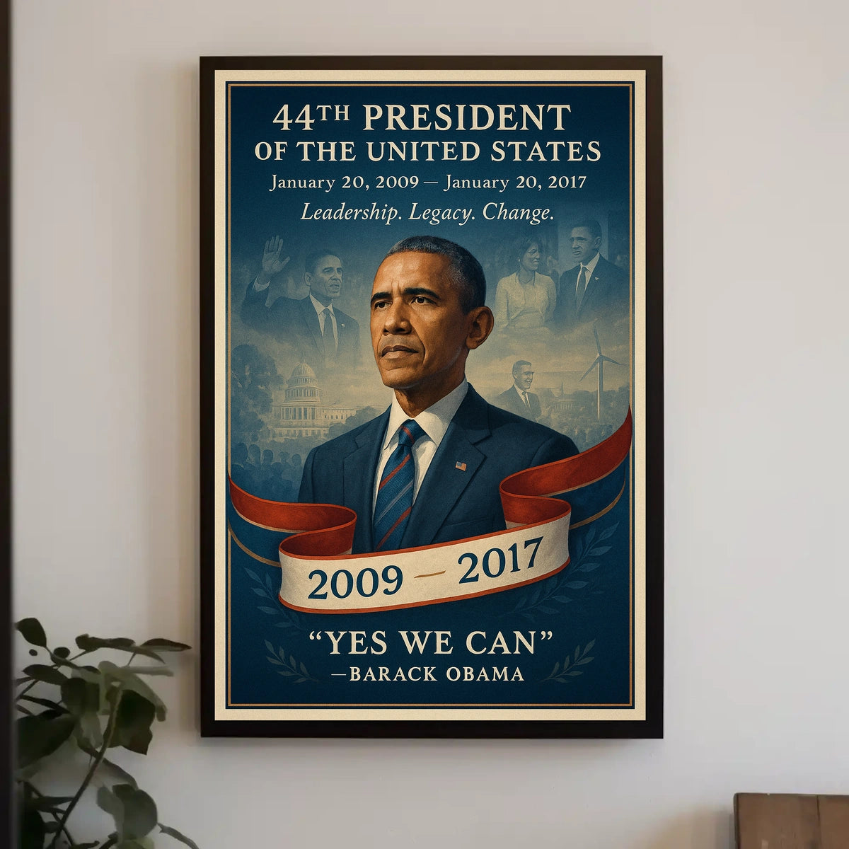 Barack Obama Leadership Change Presidency Poster