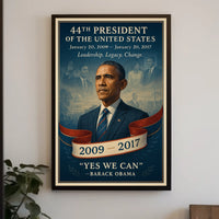 Barack Obama Leadership Change Presidency Poster