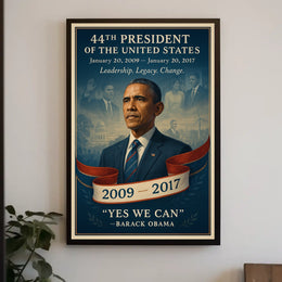 Barack Obama Leadership Change Presidency Poster