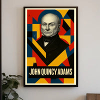 John Quincy Adams 6th President of the United States Abstract Pop Poster