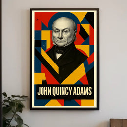 John Quincy Adams 6th President of the United States Abstract Pop Poster