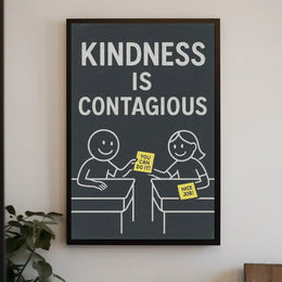 Kindness is Contagious Poster PosterGoat