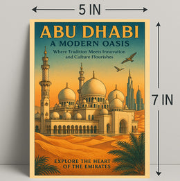Abu Dhabi Modern Oasis Travel Poster