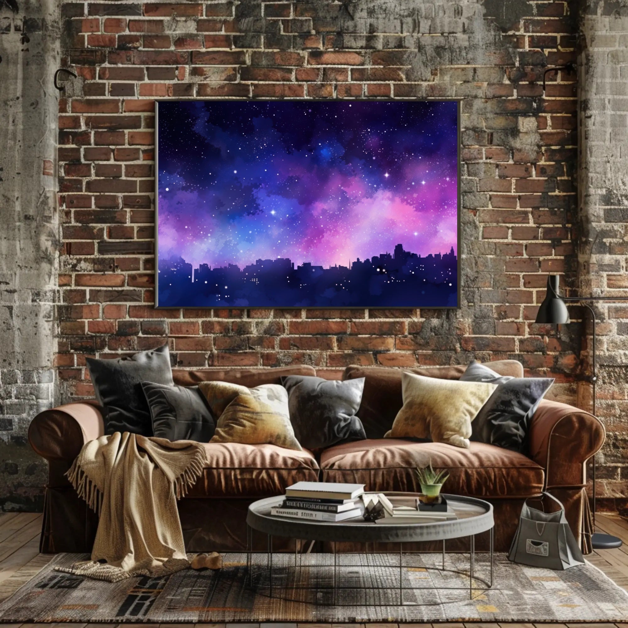 Celestial Cityscape Poster PosterGoat