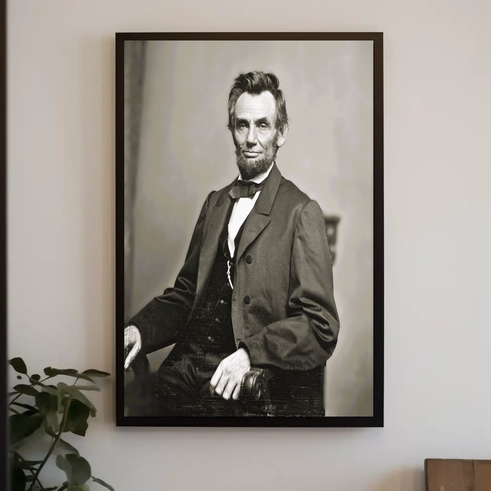 Abraham Lincoln Side Profile Sepia Poster Art Print PosterGoat
