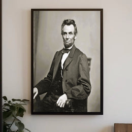 Abraham Lincoln Side Profile Sepia Poster Art Print PosterGoat