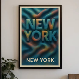 New York Vibes Poster City Skyline Print 18x24 Wall Art