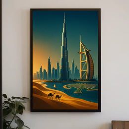 Dubai Skyline A Modern Oasis Modern Poster