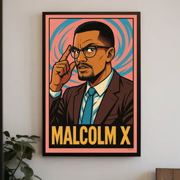 Malcolm X Iconic Leader Poster