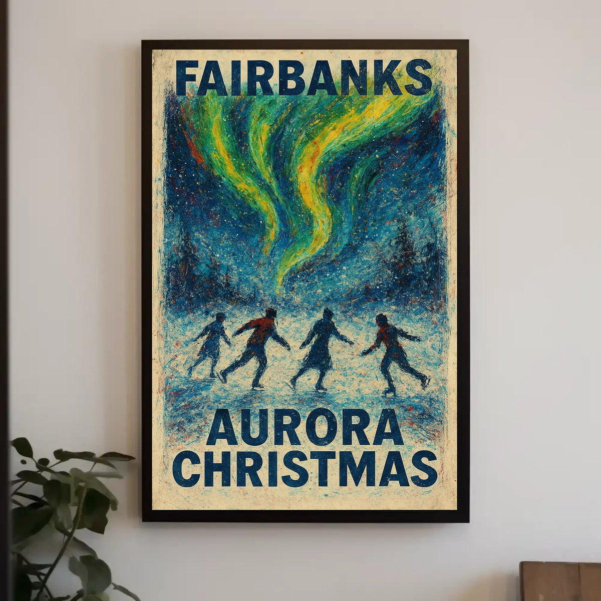 Fairbanks Aurora Christmas Poster