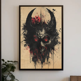 The Fiery Gaze Art Poster for Home Decor and Aesthetic Room Design PosterGoat