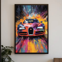 High-Performance Car Art: Abstract, Artistic, or Pop Culture Poster