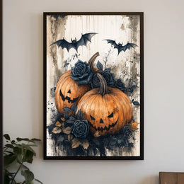 Halloween Gothic Jack-O'-Lanterns Artistic Poster