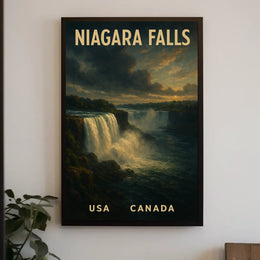 Niagara Falls Vintage Landscape Travel Collector Poster