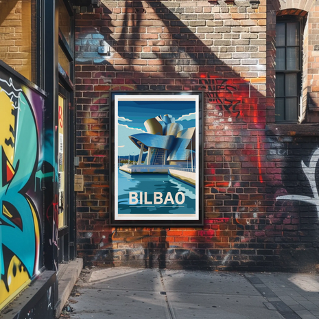 Guggenheim Museum Bilbao Abstract Poster