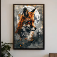Lunar Fox Poster PosterGoat