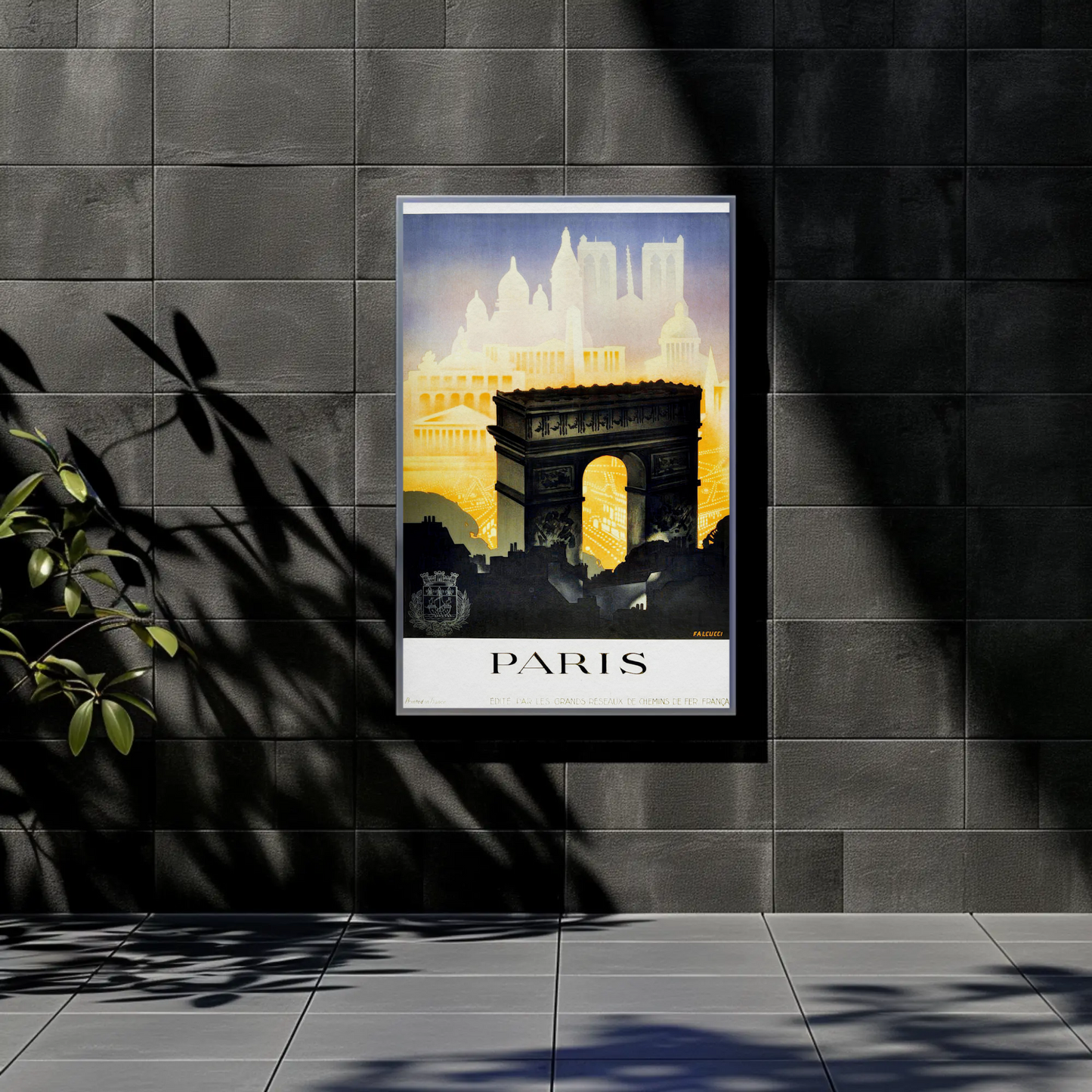 Air France Paris Londres Flight Vintage Travel Poster