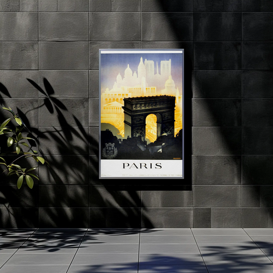 Air France Paris Londres Flight Vintage Travel Poster