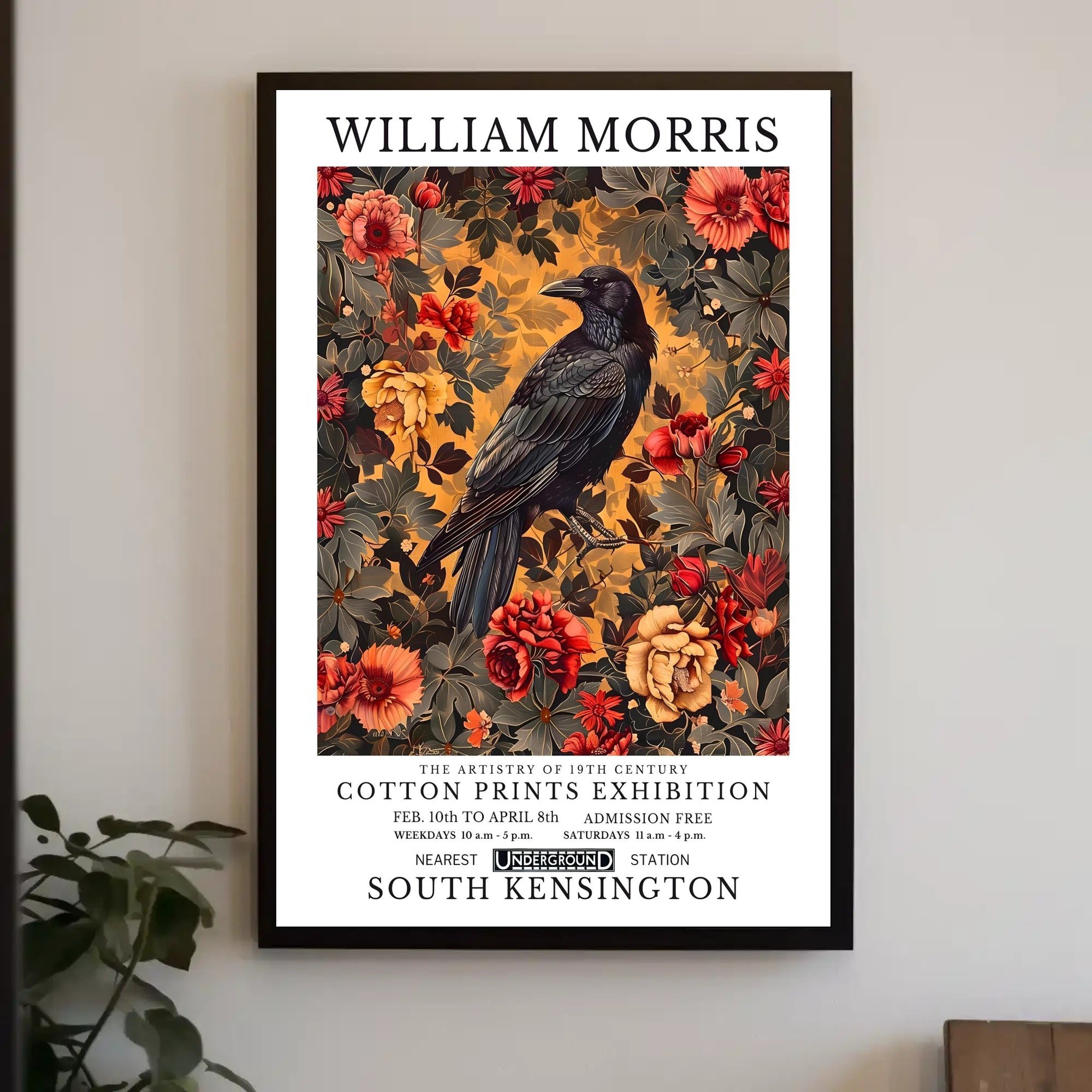 19th Century William Morris Floral Art Artistic Poster
