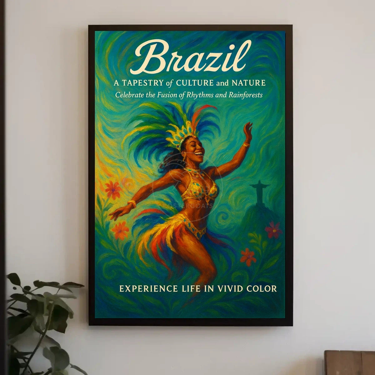 Brazilian Carnival Dance Captures Cultural Heritage Poster