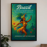 Brazilian Carnival Dance Captures Cultural Heritage Poster