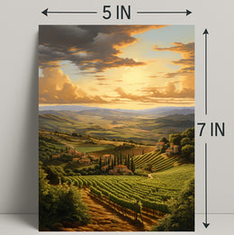 Golden Countryside Vista Poster