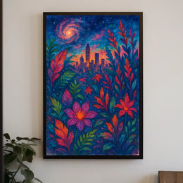 Cosmic Cityscape Poster