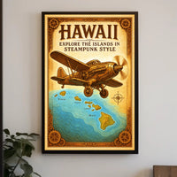 Steampunk Hawaii Adventure Poster PosterGoat
