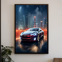 Futuristic Urban Drive Poster