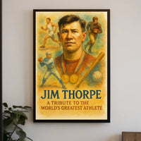 Jim Thorpe Legendary Athlete Tribute Poster