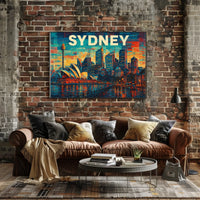 Sydney Skyline Poster