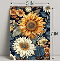 Sunflower Sunshine Vibes: Abstract or Artistic Poster
