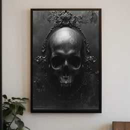 Gothic Skull Art Poster PosterGoat