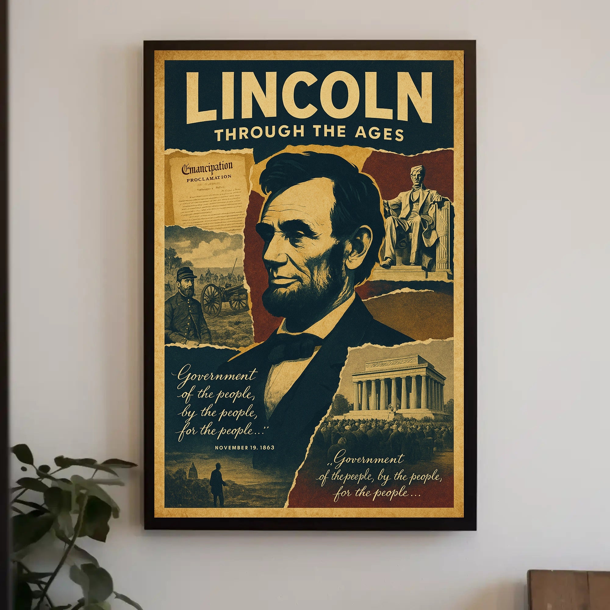Abraham Lincoln Through the Ages Poster PosterGoat
