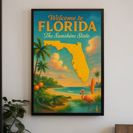 Welcome to Florida The Sunshine State Poster PosterGoat
