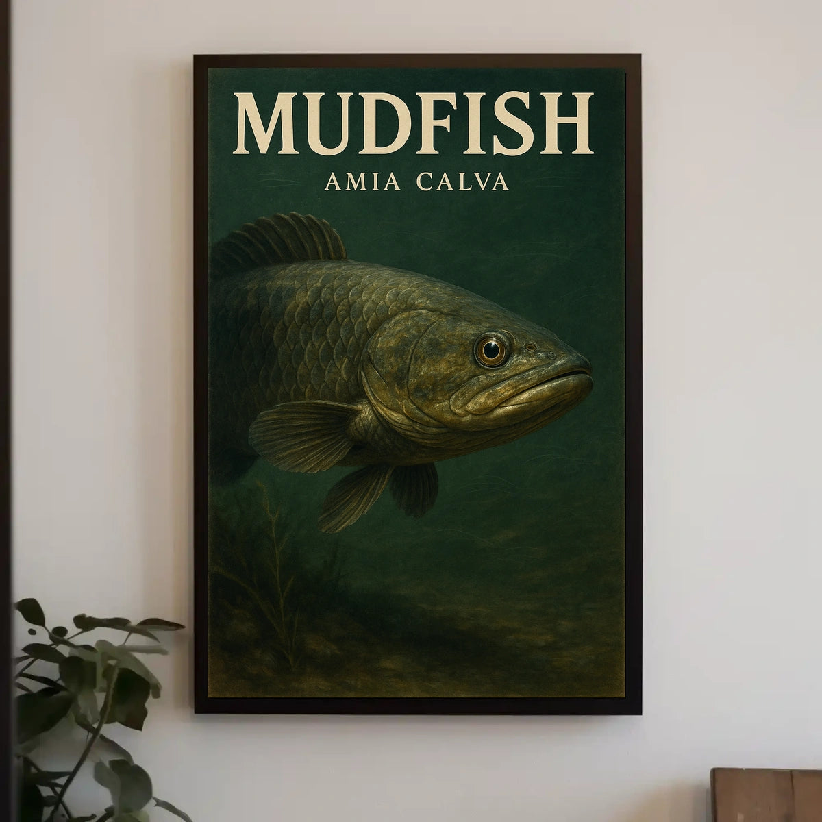 Mudfish Amia Calva Poster