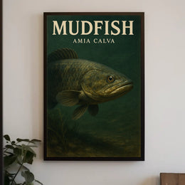 Mudfish Amia Calva Poster