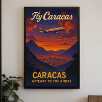 Fly Caracas Gateway to the Andes Poster