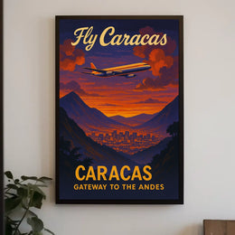 Fly Caracas Gateway to the Andes Poster